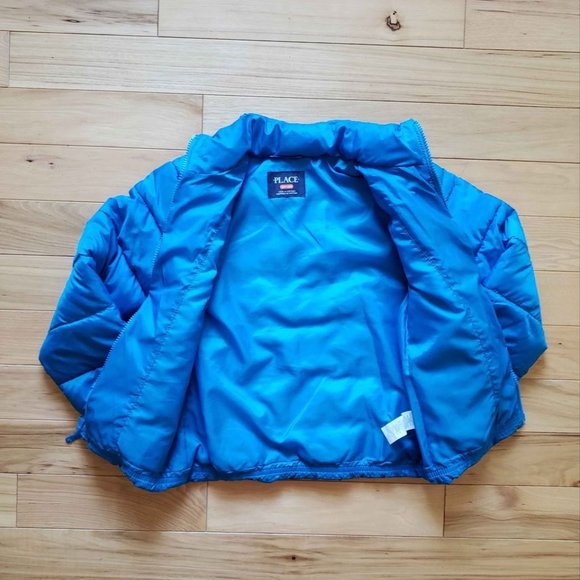 Place Boys Puffer Zip Front Royal Blue Jacket Boy's Size S (5/6) - Picture 5 of 5